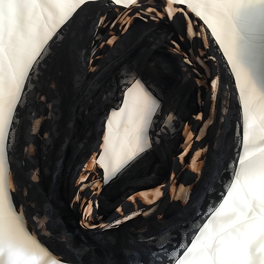 Infinity Scarf - Cheetah and Lace